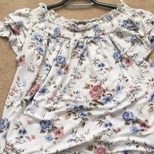 Floral shoulder top